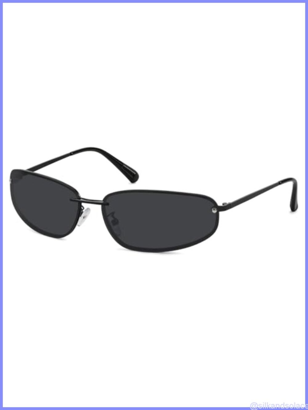 Retro Rectangle Sunglasses UV400 Metal Frame Y2K Full Frame Unisex